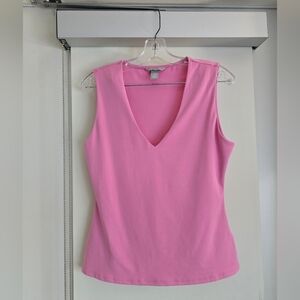 H&M Pink V-Neck Tank Top Size Medium